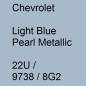 Preview: Chevrolet, Light Blue Pearl Metallic, 22U / 9738 / 8G2.